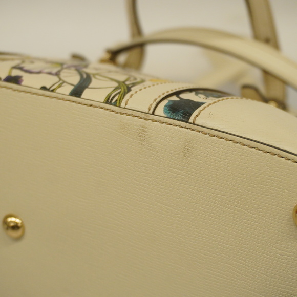Auth Gucci Flora 2way Bag 309617 Women's Leather Boston Bag,Shoulder Bag Ivory - Picture 6 of 16